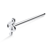 Musical Notation Shaped Silver Straight Nose Stud NSKA-853